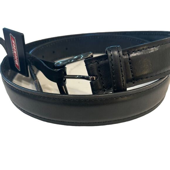 NWT Dickies Men’s Size 42/105 Black Genuine Leather Work Belt Casual Moto Buckle - Picture 1 of 6